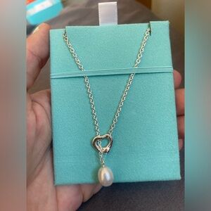 Tiffany & Co. Silver Necklace with Pearl Pendant